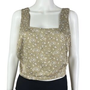 Thread & Supply Paisley Crop Top Womens Size XL